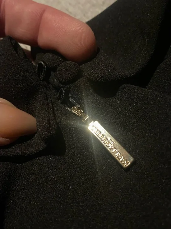 (NWT) KARL LAGERFELD- Black Sleeveless Button-Front Ruffle Hem Mini Dress 🖤 ✨ - Picture 16 of 16